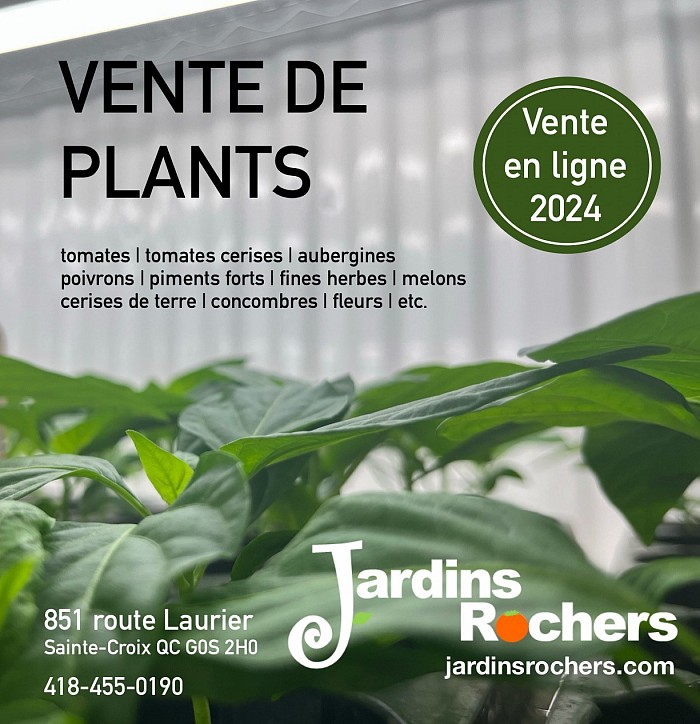 Visuel vente de plants en ligne JardinsRochers 2024