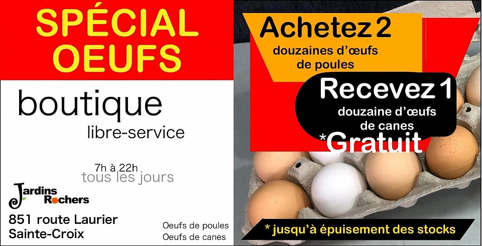 Visuel rabais œufs 2026 JardinsRochers